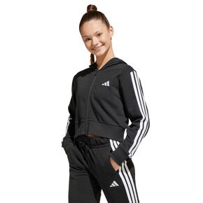 Παιδική Ζακέτα Adidas Essentials Full-Zip Hoodie Μαύρο όψη μπροστά