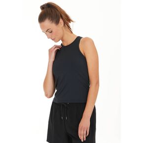 γυναικείο αθλητικό αμάνικο για γυμναστική Athlecia Almi μαύρο μπροστά όψη