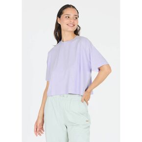 γυναικείο βαμβακερό  t-shirt Athlecia Reynolds βιολετί μπροστά όψη