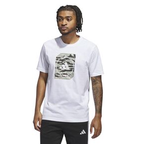 Ανδρικό T-Shirt Adidas Camo Shape Graphic Tee Λευκό μπροστά όψη