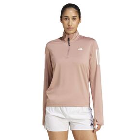 Γυναικείο Jacket Αdidas Own The Run Half-Zip Jacket Ροζ μπροστά όψη