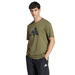 Ανδρικό T-Shirt Adidas Codes Camo Graphic Olive μπροστά
