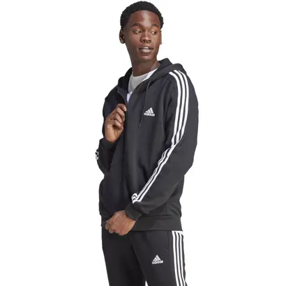 Ανδρική-Ζακέτα-Adidas-Sportswear-Fleece-3-Stripes-Μαύρο-1