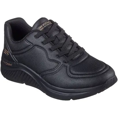 Γυναικεία-Αθλητικά-Skechers-Bobs-Arch-Με- Δερμα-117560-BBK-3