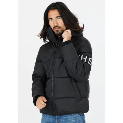 ανδρικό puffer πόλης με κουκούλα whistler μαύρο-1