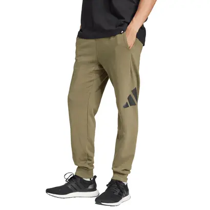 Ανδρικό Παντελόνι Adidas Essentials Big Logo French Terry Λαδί Μπροστά