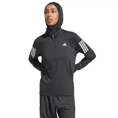 Γυναικείο Jacket Αdidas Own The Run Half-Zip Jacket Μαύρο μπροστά