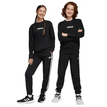 Παιδικό Παντελόνι Φόρμας Adidas 3 Stripes Black μοντέλα μπροστά