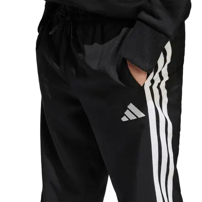 Παιδικό Παντελόνι Φόρμας Adidas 3 Stripes Black λεπτομέρεια μπροστά
