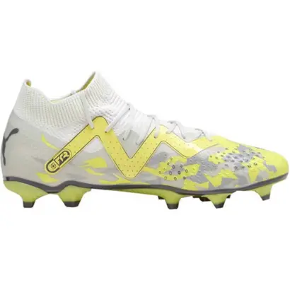 Ανδρικά Ποδοσφαιρικά Παπούτσια Puma Future Pro Fg / Ag Λευκό / Κίτρινο εξωτερική πλευρά