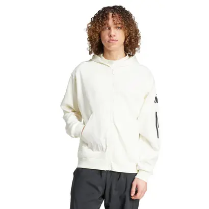 Ανδρική Ζακέτα Adidas City Escape White όψη μπροστά