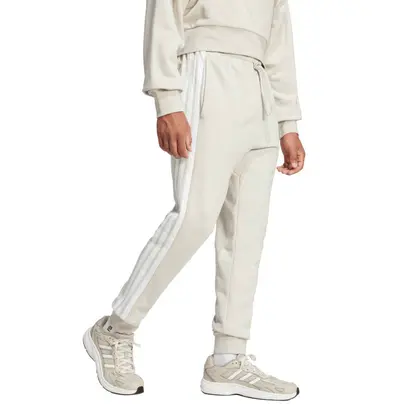 Ανδρική Φόρμα Adidas Sportswear Essential 3-Stripes French Terry Μπεζ μπροστά όψη