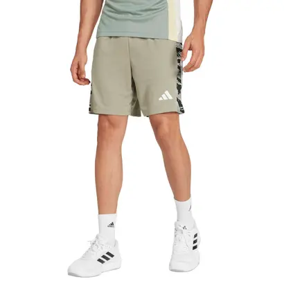 Ανδρικό Short Adidas Train Essentials Camo 3-Stripes Μπεζ μπροστά όψη