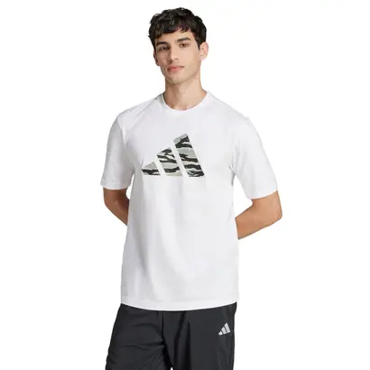 Ανδρικό T-Shirt Adidas Codes Camo Graphic Tee Olive White όψη μπροστά