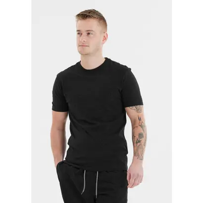 ανδρικό βαμβακερό t-shirt Cruz Highmore μαύρο μπροστά όψη