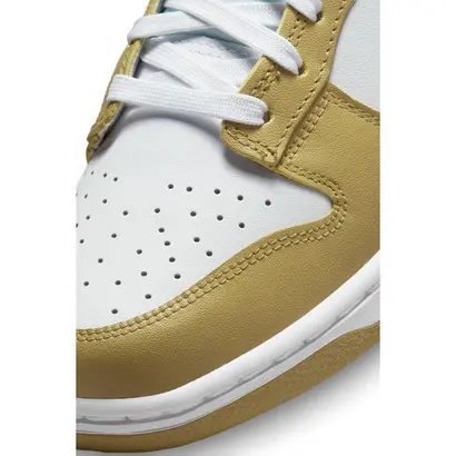 Nike Dunk Low γυναικεία sneaker λευκό χρυσό λεπτομέρεια πάνω μέρος
