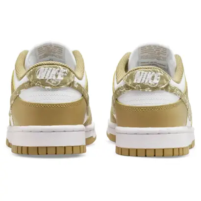 Nike Dunk Low γυναικεία sneaker λευκό χρυσό πίσω μέρος