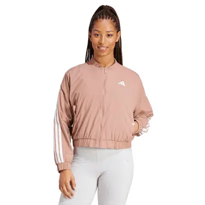 Γυναικείο Αντιανεμικό Adidas Essentials 3-Stripes Lifestyle Woven Ροζ  όψη μπροστά