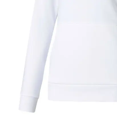 Γυναικείο Φούτερ Με Κουκούλα Puma Essentials Logo Λευκό λεπτομέρεια μανίκι