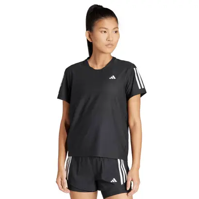 Γυναικείο Τεχνικό T Shirt Adidas Own The Run Tee Μαύρο μπροστά όψη