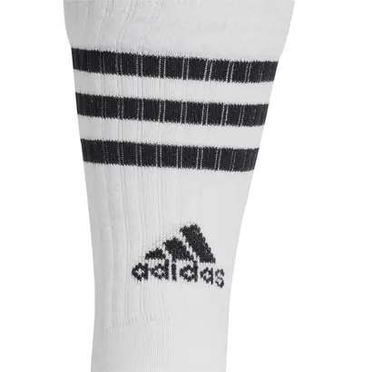 Κάλτσες Adidas 3-Stripes Cushioned Crew Socks 3 Pairs ροζ λευκό λεπτομέρεια ρίγες