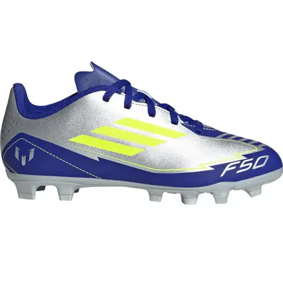 Παιδικά Ποδοσφαιρικά Adidas F50 Club messi ασημί εξωτερική πλευρά