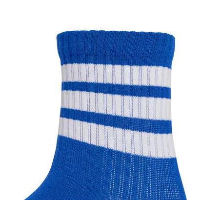 Παιδικές Κάλτσες Adidas Ribbed Socks 3 Ζευγάρια Λευκό Μπλε Ρουά λεπτομέρεια λάστιχο