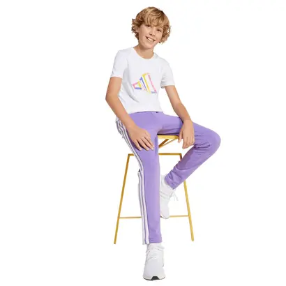 Παιδικό T-Shirt Adidas Junior's Tech Logo Graphic Λευκό χαλαρή πόζα