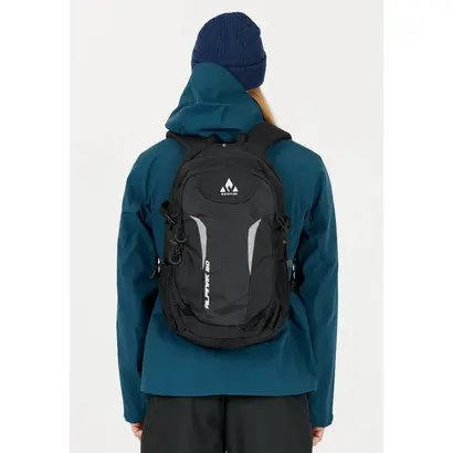 σακίδιο πεζοπορίας αδιάβροχο 
 Whistler 30 λίτρων μαύρο φορεμένο πίσω όψη