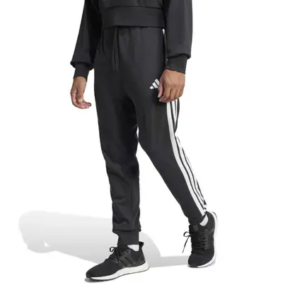 Ανδρικό Παντελόνι Φόρμας Adidas αχνούδιαστο Μαύρο μπροστά όψη