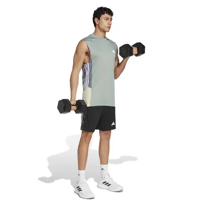 Ανδρικό Short adidas Train Essentials Camo 3-Stripes Μαύρο κίνηση