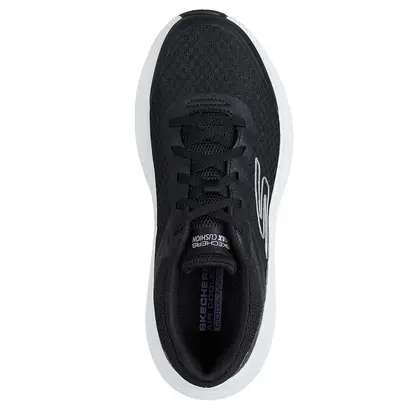 Γυναικεία αθλητικά παπούτσια Skechers Max Cushioning μαύρο λευκό θέαση από επάνω