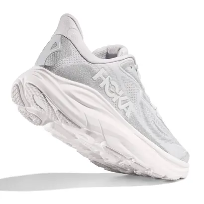 γυναικεία παπούτσια τρεξίματος Hoka Clifton 10 γκρι λεπτομέρεια πλάγια