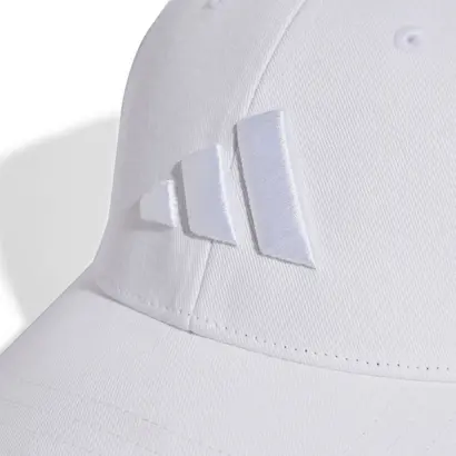 βαμβακερό καπέλο Adidas B-Ball Tonal Cap λευκό λεπτομέρεια μπροστά