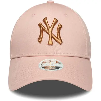 Καπέλο New Era με κυρτό γείσο και ροζ απόχρωση σε πλάγια όψη