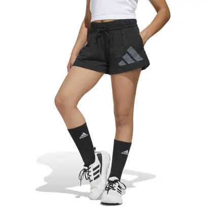 άνετο σορτς παιδικό  Adidas Essentials Shorts Big Logo Ανθρακί μπροστά όψη