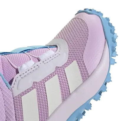 Εμπρόσθιο μέρος παιδικού μποτακιού Adidas Fortatrail Boa K ροζ σιέλ με ενισχυμένο ύφασμα