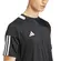 Ανδρικό T-Shirt Adidas Sereno Aeroready 3-Stripes Black λεπτομέρεια μπροστά