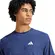 Ανδρικό Τεχνικό T Shirt Adidas Train Essentials Stretch μπλε λεπτομέρεια μπροστά