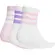 Παιδικές Κάλτσες Adidas Ribbed Socks 3 Ζευγάρια λευκό ροζ πίσω όψη