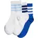 Παιδικές Κάλτσες Adidas Ribbed Socks 3 Ζευγάρια Λευκό Μπλε Ρουά πλάγια όψη