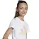 Παιδικό T-shirt Adidas Flower Tee White λεπτομέρεια μπροστά