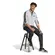 ανδρική φόρμα σετ Adidas Sportswear Basic 3-Stripes Γκρι μοντέλο χαλαρή στάση