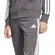 σετ με ζακέτα και παντελόνι Adidas 3 Stripes Tiberio Ανθρακί λεπτομέρεια μπροστά