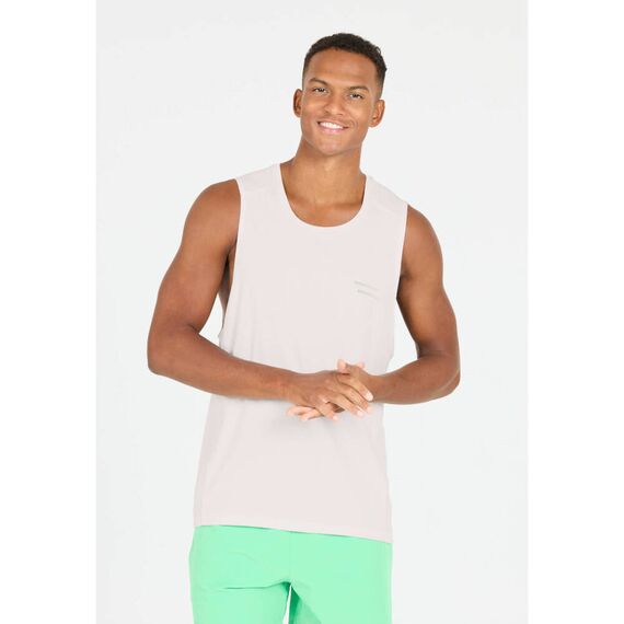 ανδρικό αθλητικό αμάνικο λευκό Endurance Hanieber μπροστά όψη ανδρικό αθλητικό αμάνικο λευκό Endurance Hanieber μπροστά όψη