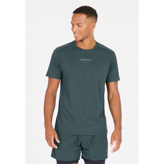 t-shirt γυμναστηρίου Endurance Loker πετρόλ μπροστά όψη t-shirt γυμναστηρίου Endurance Loker πετρόλ μπροστά όψη