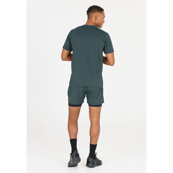 t-shirt γυμναστηρίου Endurance Loker πετρόλ μοντέλο πίσω όψη t-shirt γυμναστηρίου Endurance Loker πετρόλ μοντέλο πίσω όψη