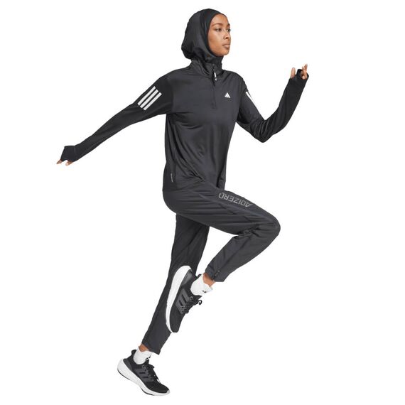 Γυναικείο Jacket Αdidas Own The Run Half-Zip Jacket Μαύρο σε κίνηση Γυναικείο Jacket Αdidas Own The Run Half-Zip Jacket Μαύρο σε κίνηση