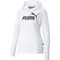 Γυναικείο Φούτερ Με Κουκούλα Puma Essentials Logo Λευκό όψη μπροστά
