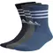 Κάλτσες Adidas 3-Stripes Cushioned Crew Socks 3 Pairs Μπλε / Γκρι μπροστά όψη